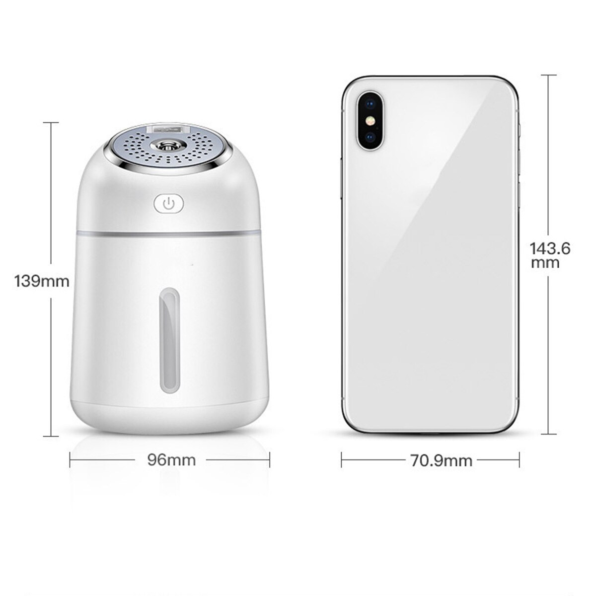 330ML Car USB Humidifier With USB Night Light Portable Air Purifier Aroma Diffuser For Home Offic 35-40ML/H