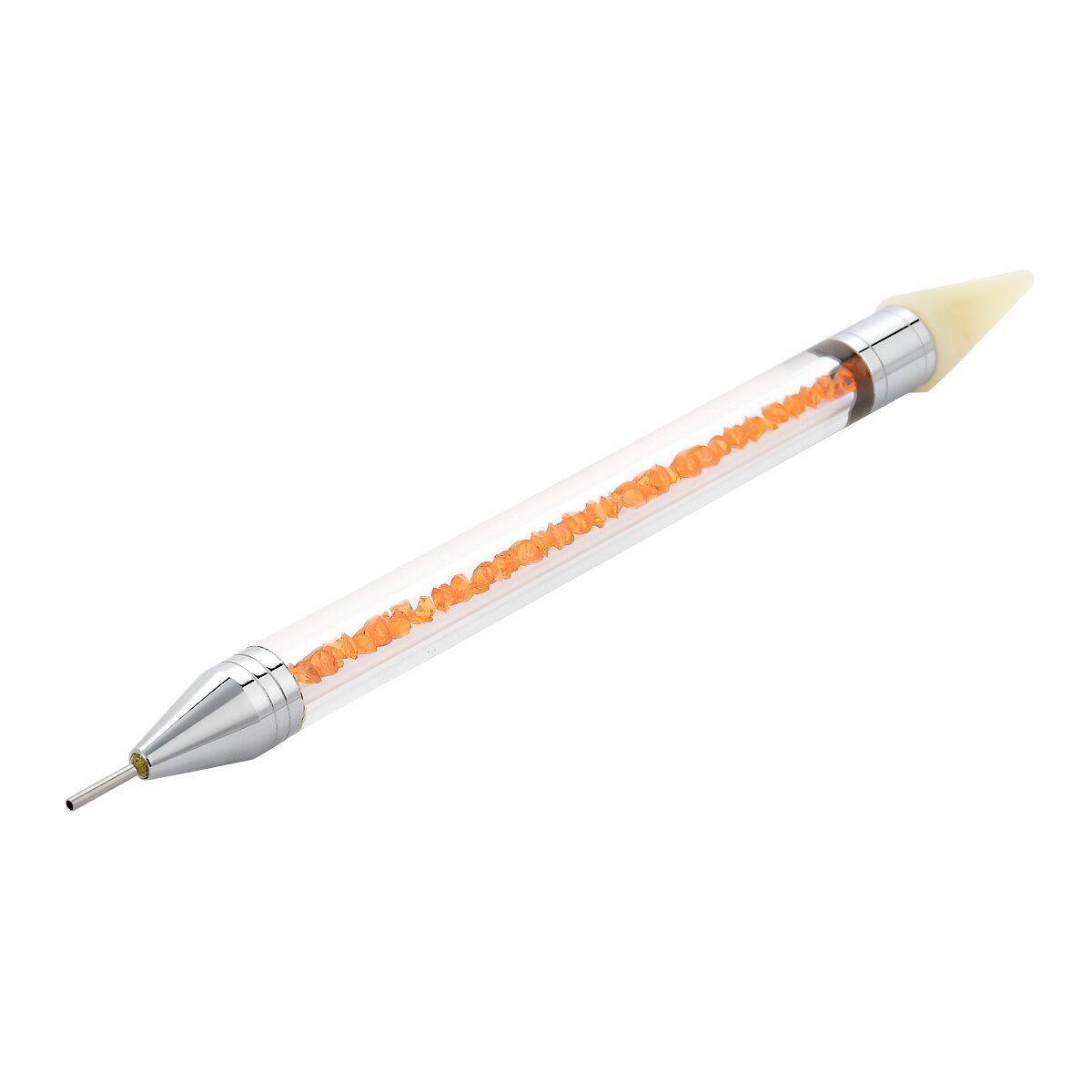 Rhinestones Pick Up Pencil Nail Art Decoration Tools Picking Wax Pencil Jewel Picker Acrylic Nail Stones Picker: Orange