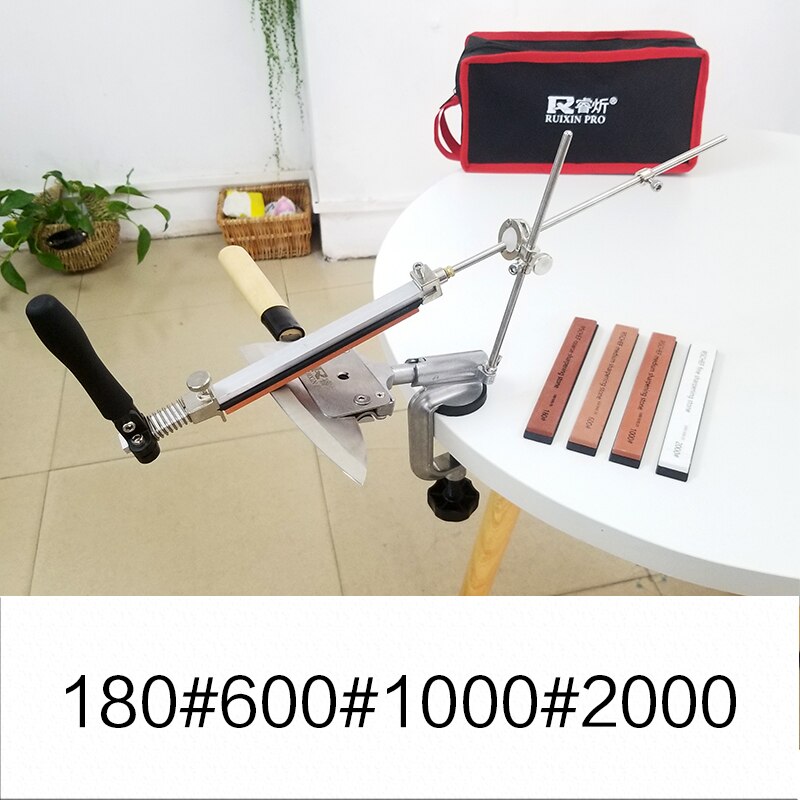 knife shapener kitchen sharpener 360 sharpener iron steel angle steel band stone sharpening stone: sharpener(4 stone)C