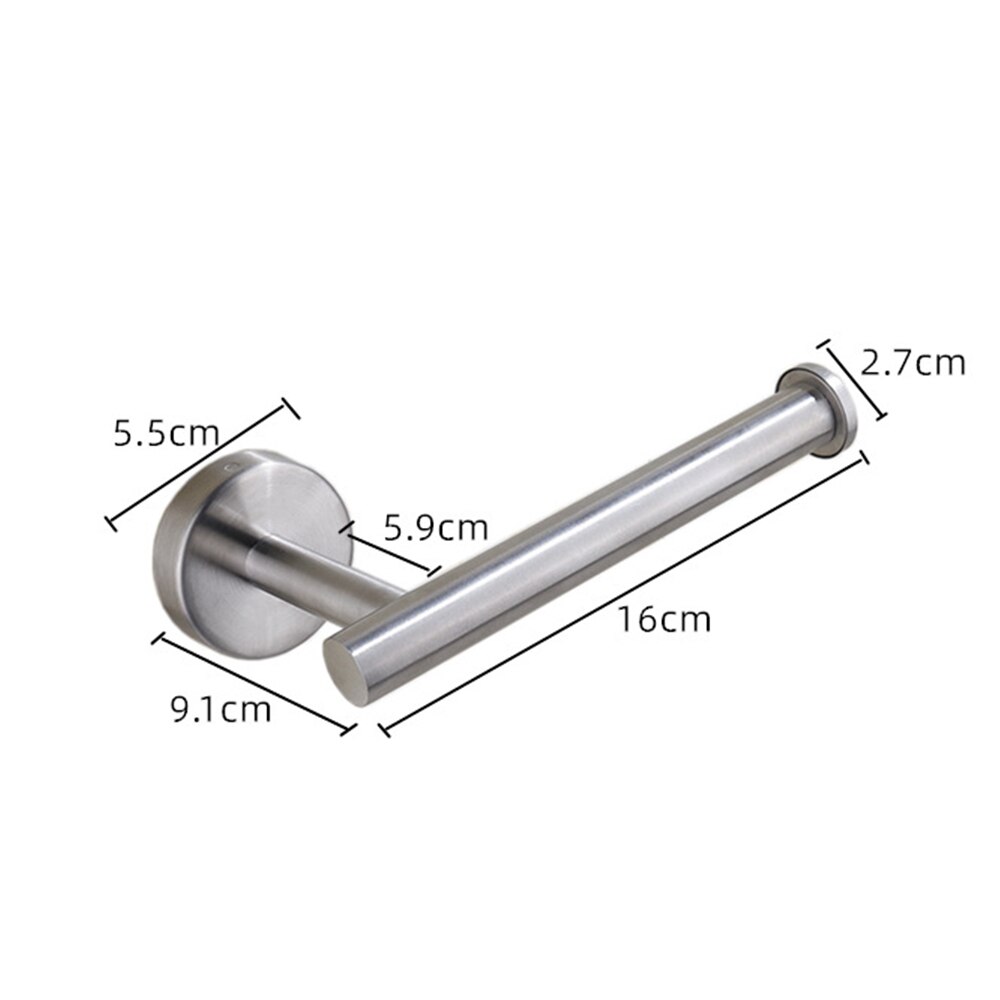 Toiletrolhouder Zelfklevende Draagbare Toiletrolhouder Voor Badkamer Stick Op Wall Rvs Geborsteld Toiletrolhouder: Punch Silver