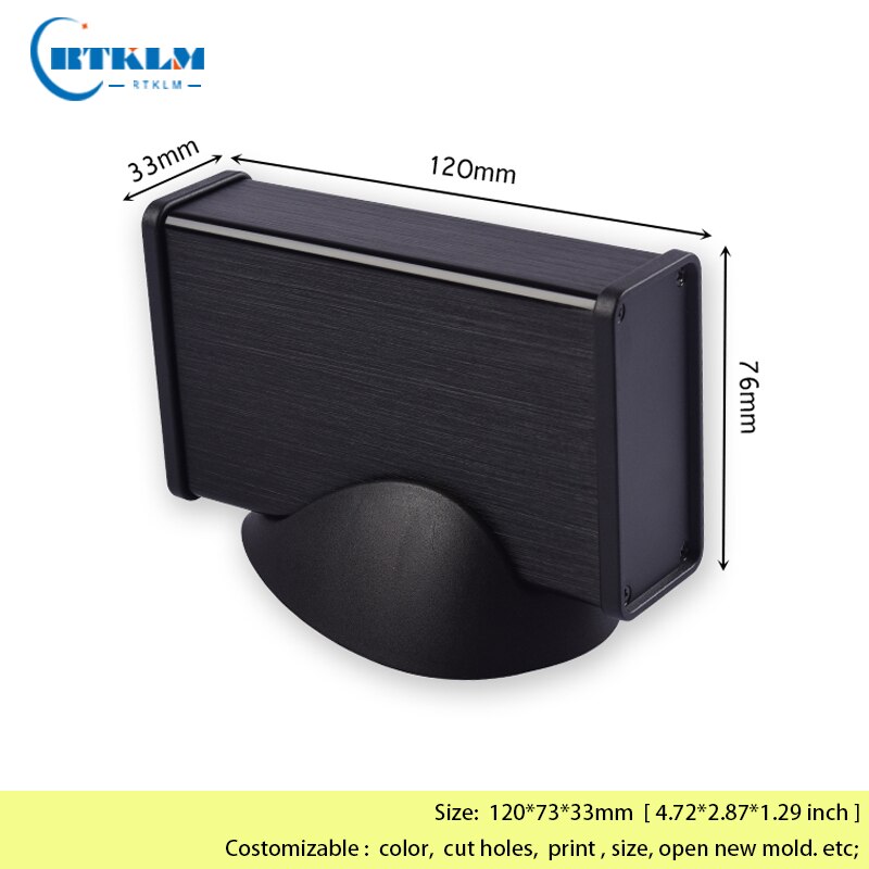 Aluminium project box aluminium enclosure junction box DIY amplifier enclosure power supply instrument case 120*73*33mm: BAD11003(W120)-B7