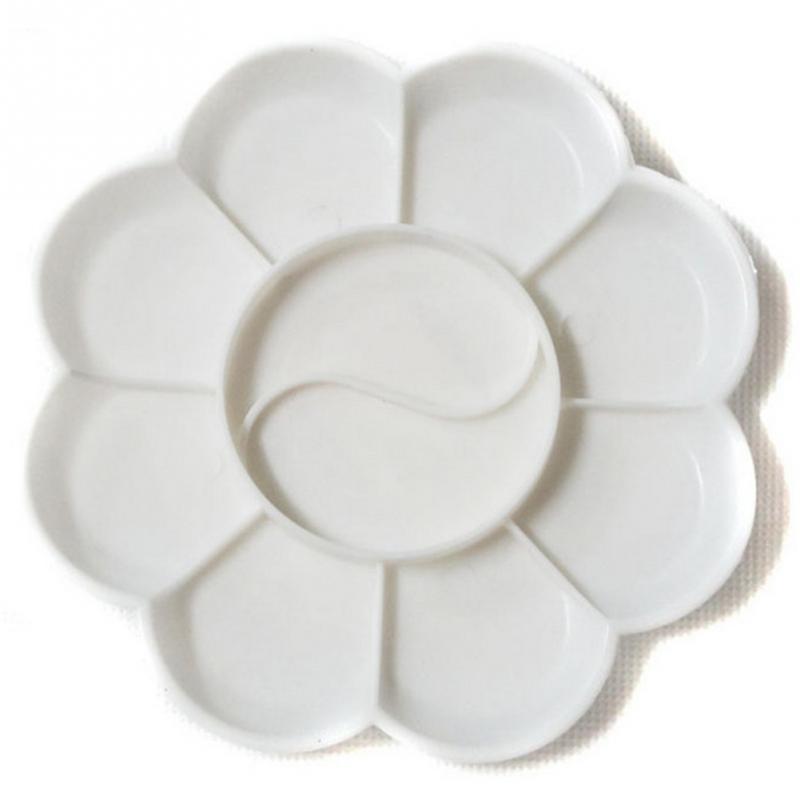 Plateau de peinture artistique, 2 pièces pour artiste, Palette blanche en plastique pour peinture dessin, étudiants utilisant des Palettes #4