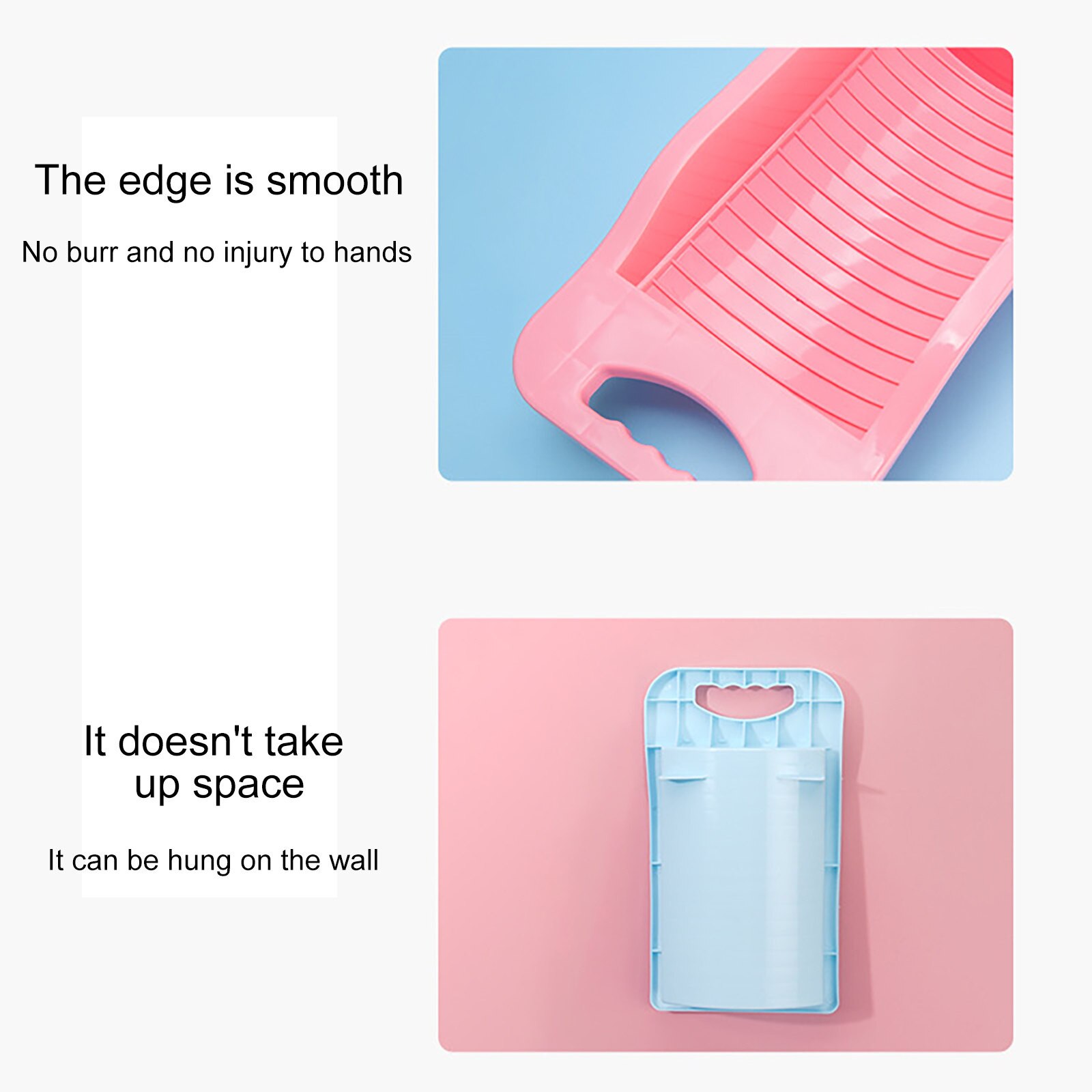 Lavadora de plástico antideslizante, ropa interior, Mini lavadero, Tabla de lavar con soporte para jabón, fregado de ropa