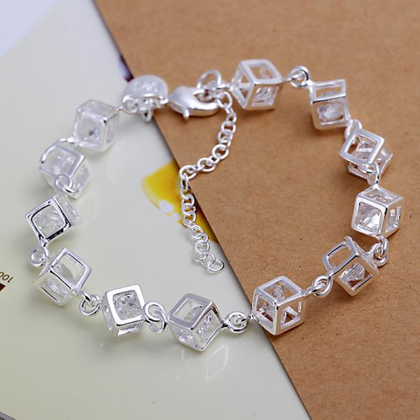 Silber überzogene armband für frauen männer Liebhaber Unisex silber Schmuck hand kette ornamente: Default Title