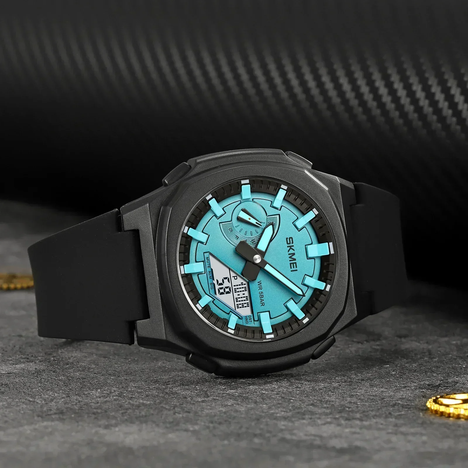 SKMEI 2091 5 Alarme Datum Uhr reloj hombre mit Japan Digital Bewegung Sport Uhren Wasserdicht Männer Countdown Chrono Armbanduhr