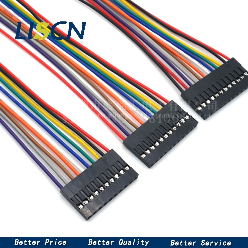 10PCS 2,54 MM 2,54 Draht Dupont Linie buchse auf buchse 1P2 3 4 5 6 7 8 9 10 12 Pin Dupont kabel stecker JUMPER KABEL DRAHT FÜR PCB