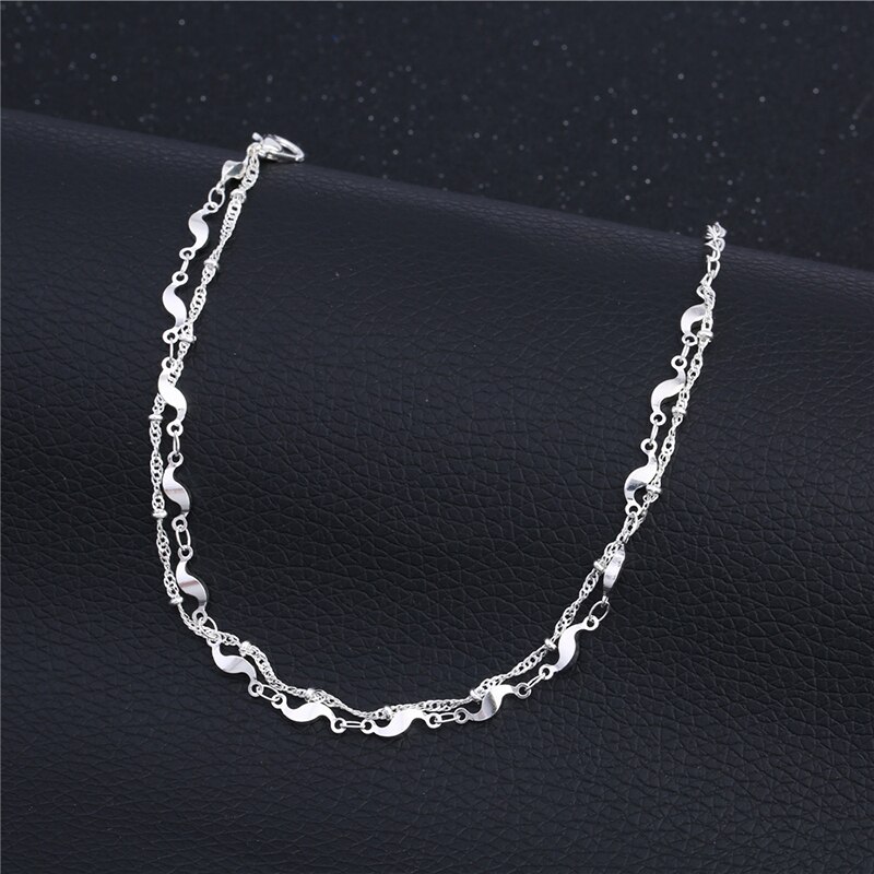 Nova moda pé tornozeleira 925 prata esterlina tornozeleiras pulseira corrente para as mulheres amor pé pulseras jóias nb157