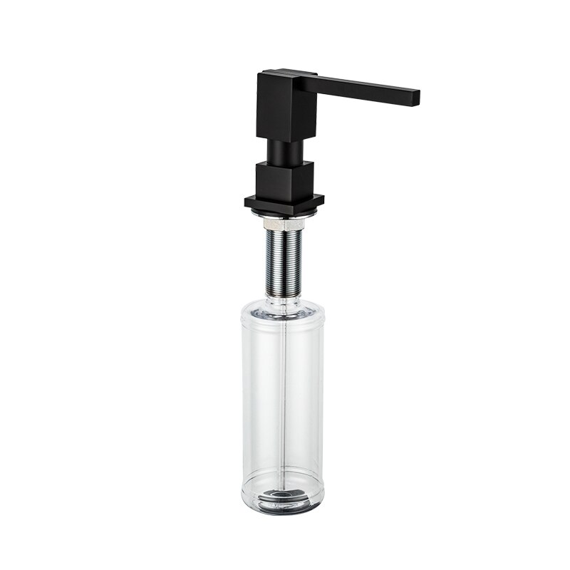 GAPPO Liquid Soap Dispenser Brass Deck Mounted Kitchen Soap Dispensers Square Counter top Dispenser: G404-1
