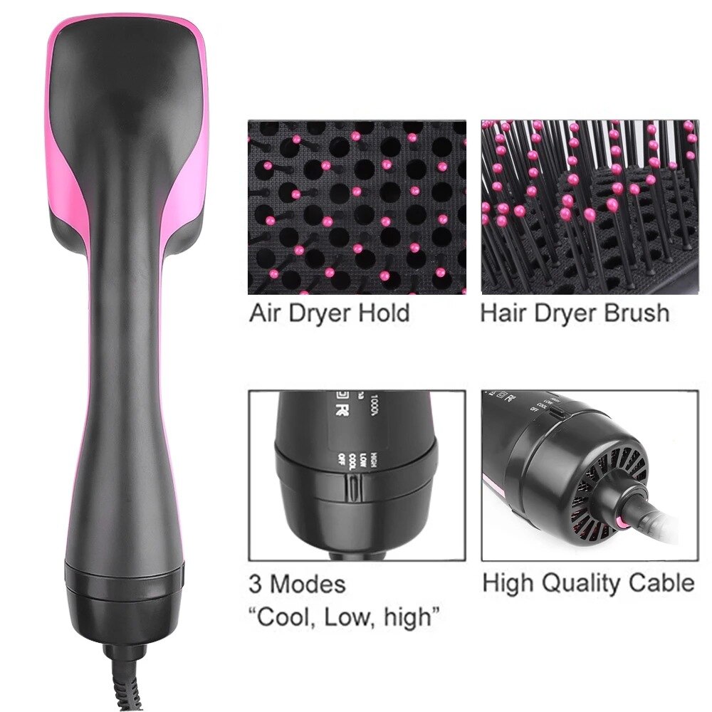 Brosse sèche-cheveux multifonctions 3 en 1, avec Air , pour lisser les cheveux, donner du volume, outil de coiffure