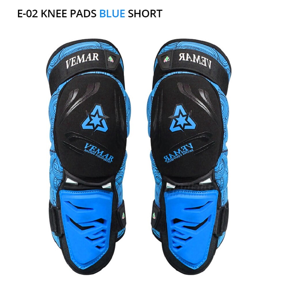 Joelheira de motocross, equipamento verde de proteção para motocicleta, proteção para o corpo e equitação, quatro estações: E-02 Blue