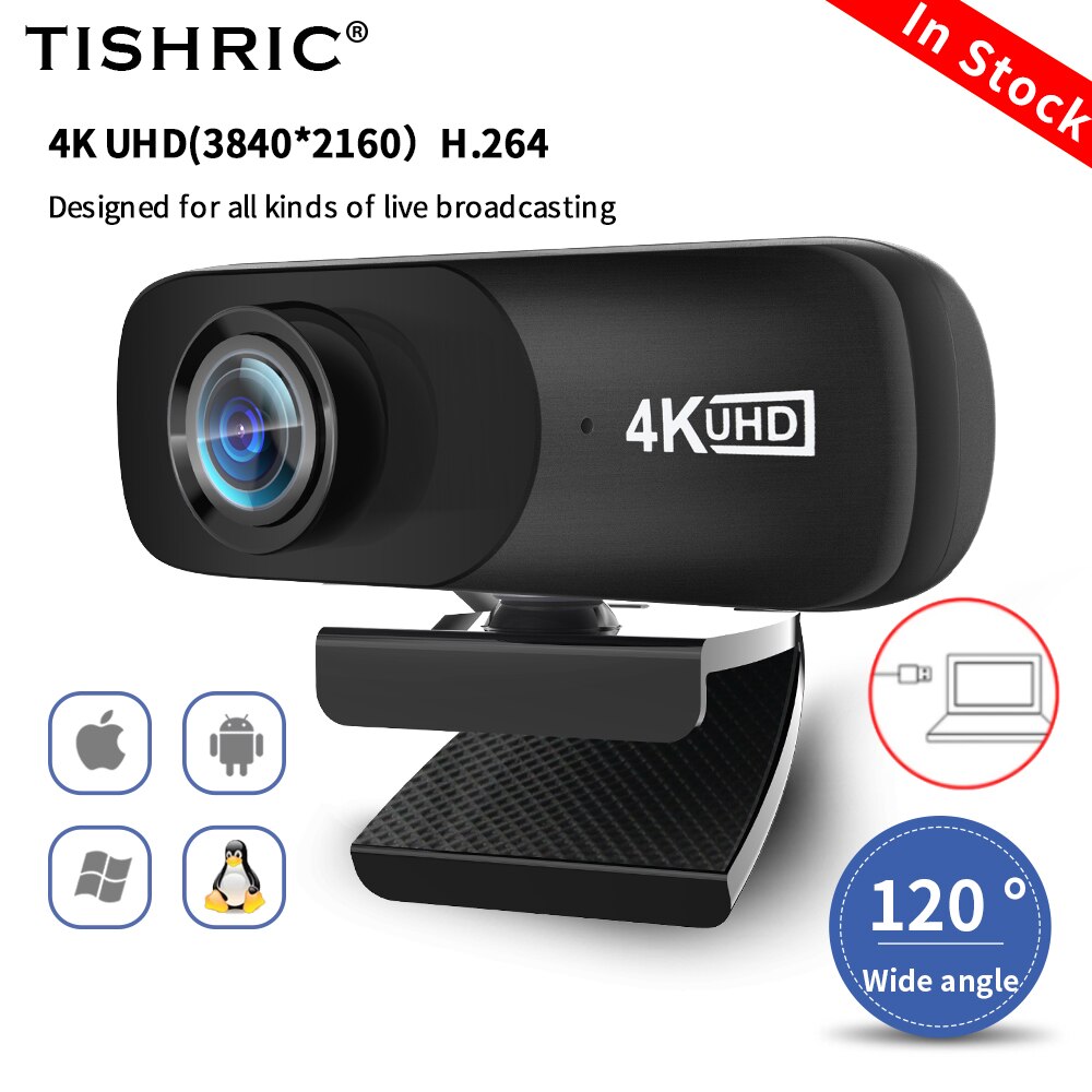 TISHRIC C160 HD Webcam Mit Mikrofon Web Kamera Für Computer 4K Usb Webcam Volle HD 800W Pixel PC camara Web Cam Webcam PC