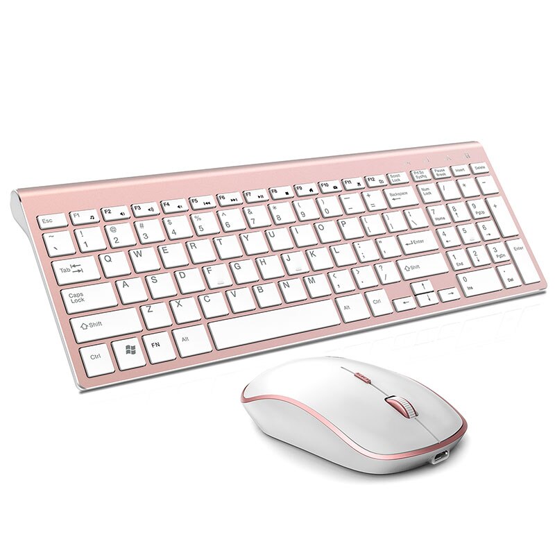 Clavier Et Souris Sans Fil Mini Combo 2.4G - Disposition UK, Touche Média, Pavé Numérique, Récepteur USB Unique