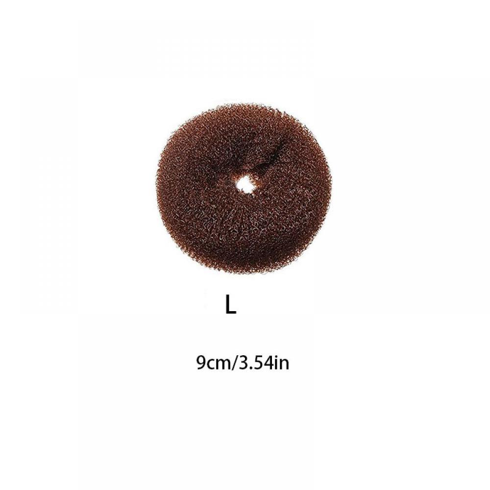 5 stk brun nyhed updo styling donut bolle ring shaper hår ring bolle kvinder børn piger hår styling værktøj: L
