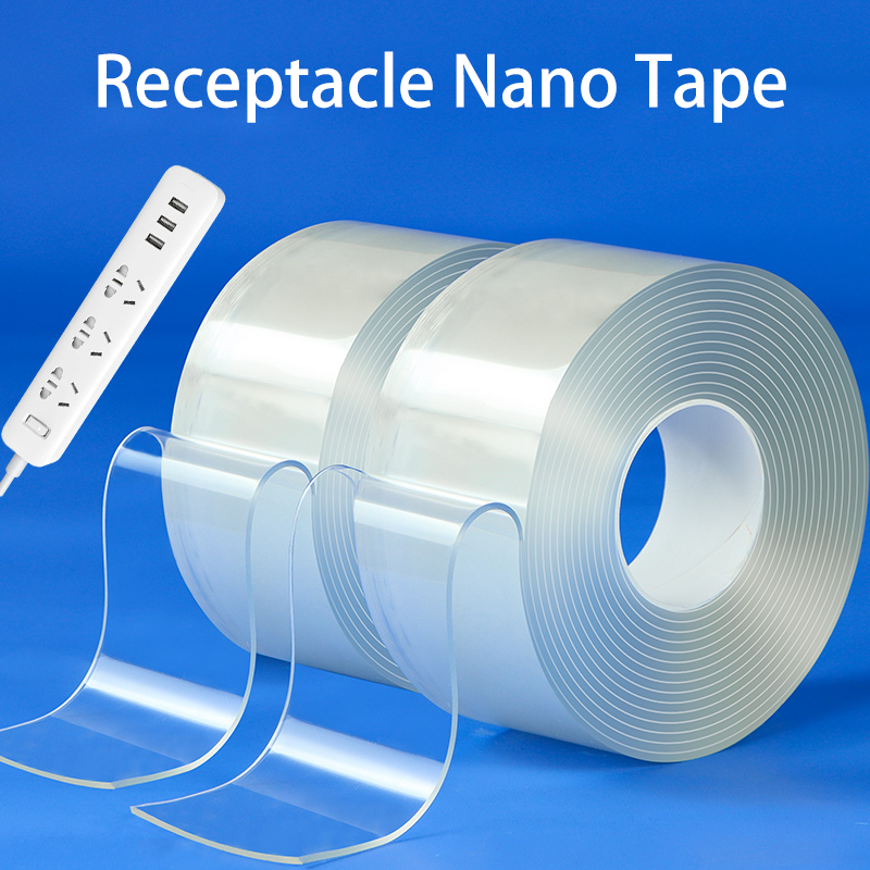 5M 3M 1M doppelseitiges Nano-Klebeband, transparent, wiederverwendbar, wasserfest, Stark klebend, reinigbar, für Küche und Badezimmer