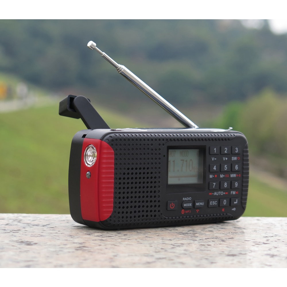 CY-1Radio Solar Dynamo Emergency Multi-function FM stereo Alarm Clock Digital Tuning Full Band Radio/Recording/MP3