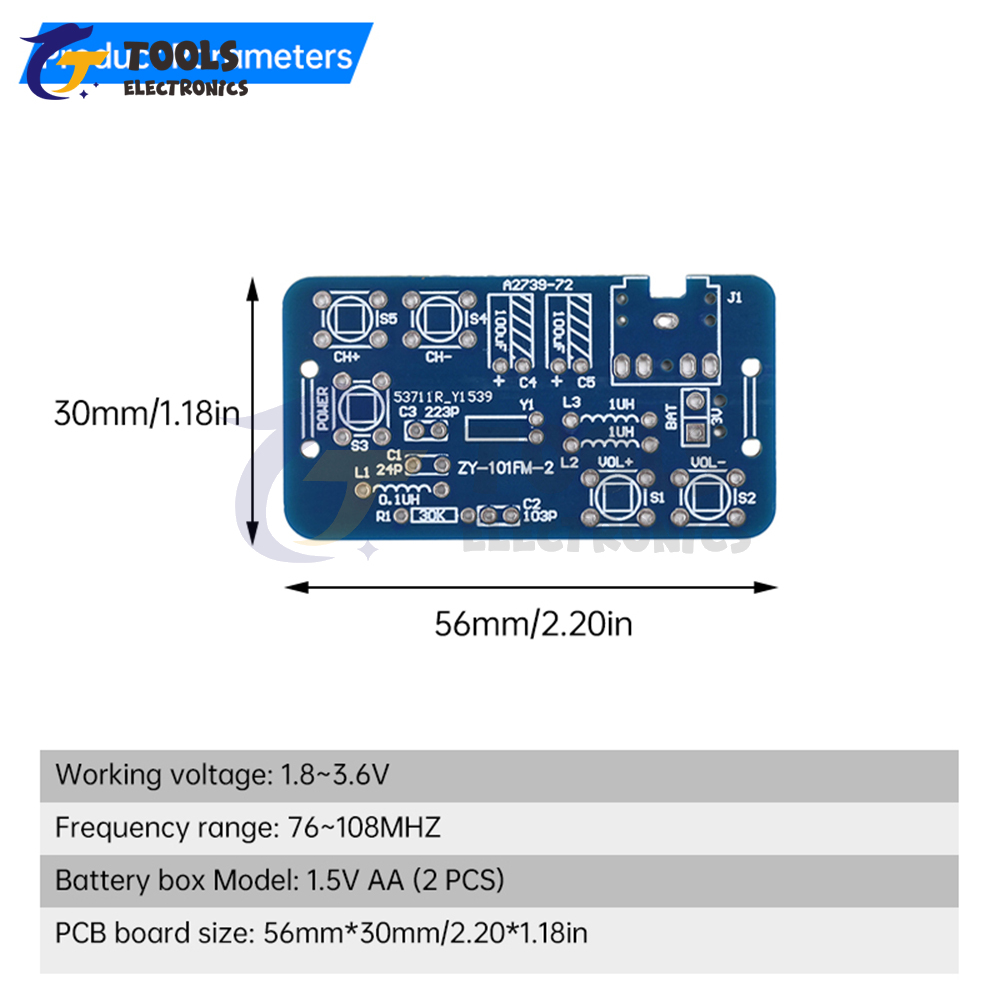 Radio FM zestaw do samodzielnego montażu 76 ~ 108 MHz moduł odbiornika radiowego RDA5807 moduł radiowy elektroniczna produkcja szkolenia zestaw do samodzielnego montażu