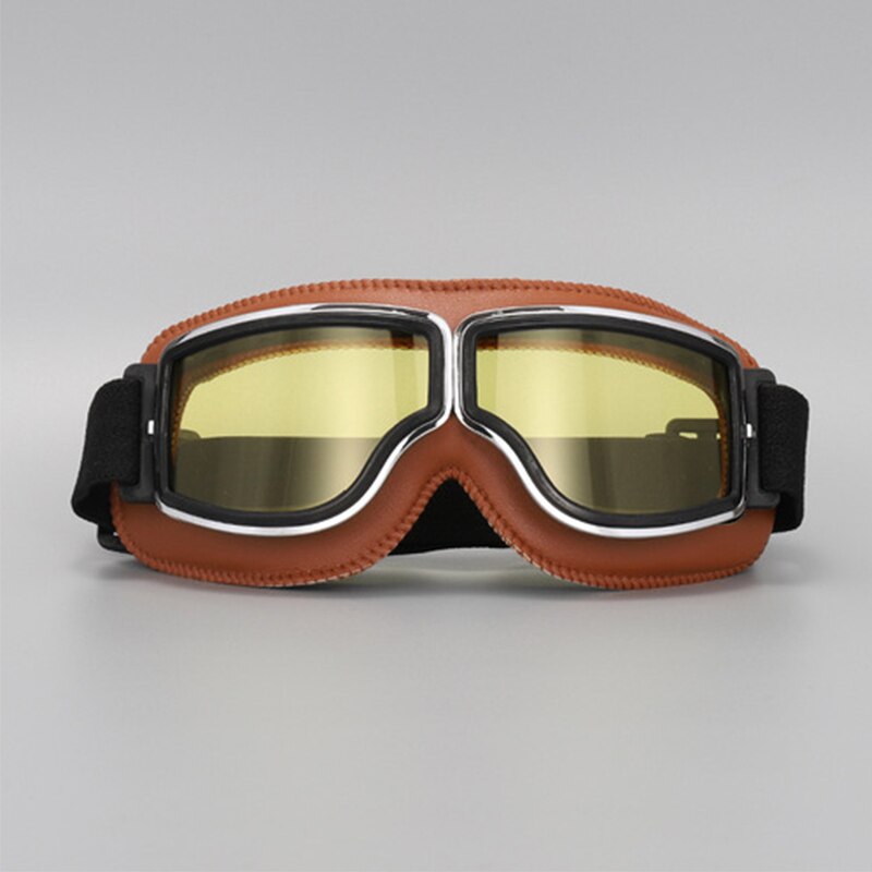 Vintage Motorcycle Goggles Retro Motorbike Scooter Biker ATV Glasses Universal Helmet Goggles Foldable Vintage Off-Road: style 1
