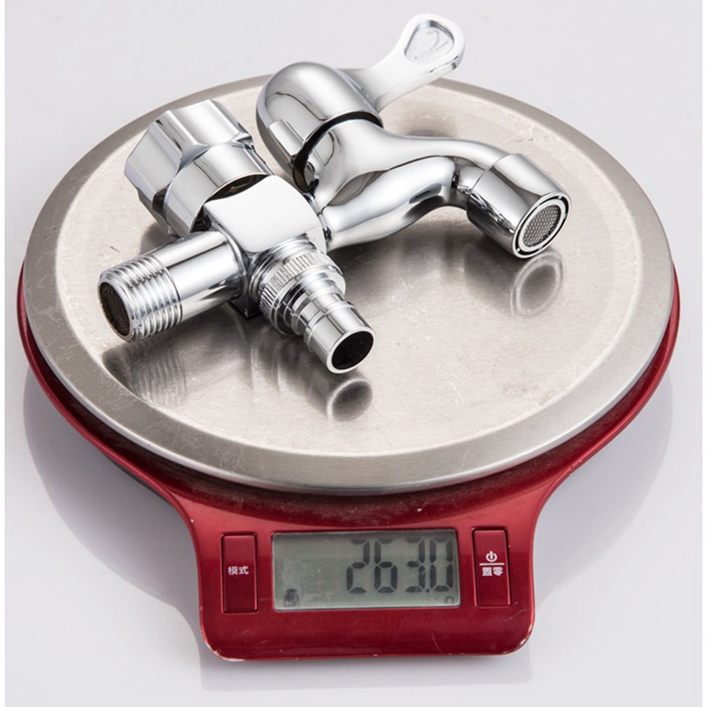 Brass Wall Mount Chrome Finished Small Tap Double Using Decorative Double Garden Faucet Washing Machine Tap 1 Piece