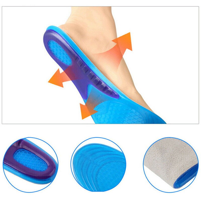 Plantillas de Gel de silicona plantillas de mujer para hombre plantillas ortopédicas para zapatos de masaje