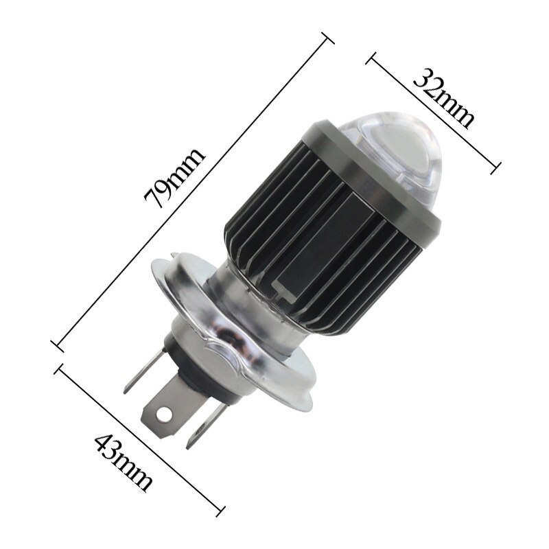 H6 BA20D H4 Led Motorfiets Koplamp Lampen Met Lens Scooter Mistlampen H4 Led Moto Lamp 6000K