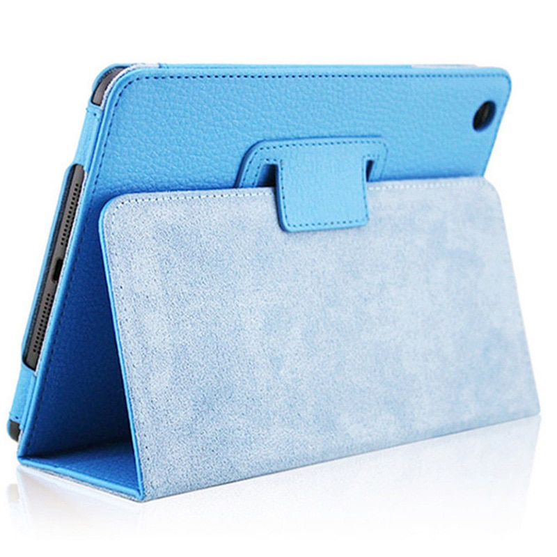 Ipad mini pu nahkakotelo ipad minille 1 2 3 retina retro flip joustava jalusta ohut kansi: Taivaansininen