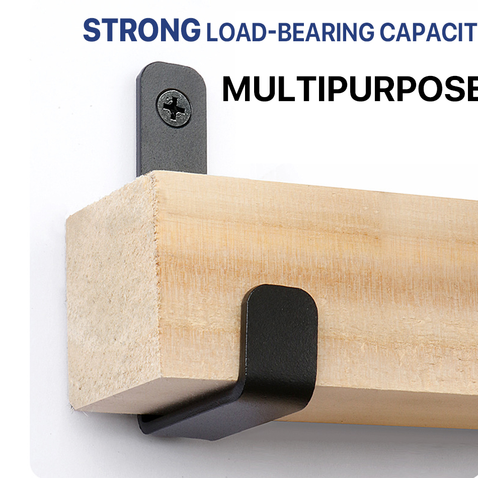 Ganchos de acero inoxidable para colgar ropa, perchero montado en la pared, resistente, acabado negro mate, 4 piezas