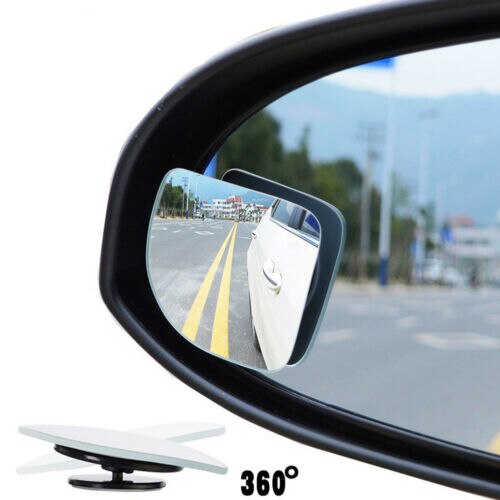 2X Universal Car Auto 360° Wide Angle Convex Rear Side View Blind Spot Mirror