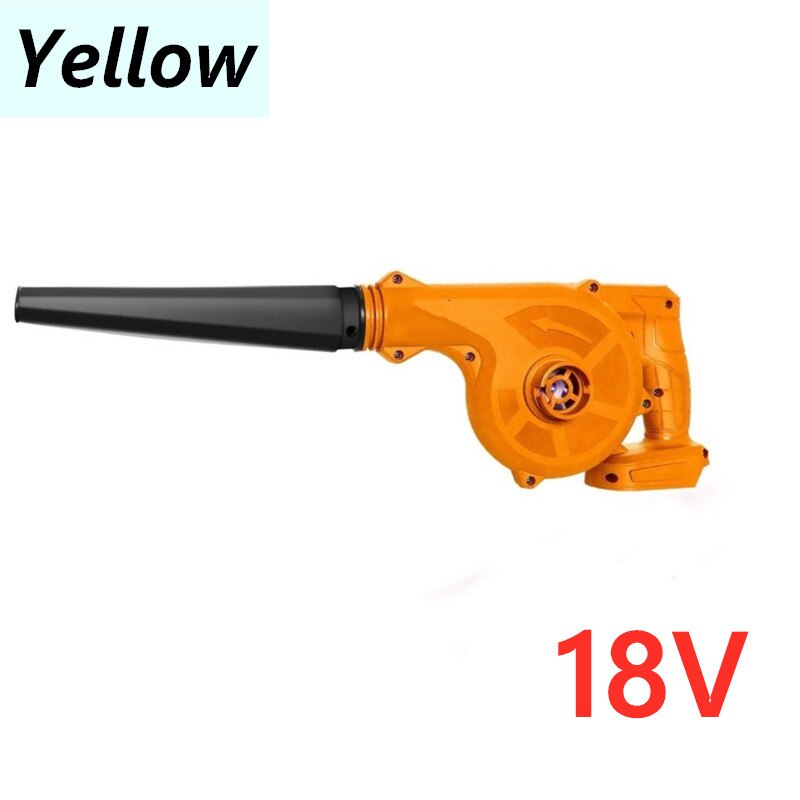 18V Cordless Rechargeable Blower For Makita Battery Adjustment Blower Air Flow Vacuum Cleaner Electric Power Tools: Yellow