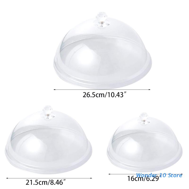 Food Cover Clear Dome Guard Cover for Food Plate Dish Dessert Cake Pastry Outdoor Indoor Use Dust Protector Acrylic Material Fly