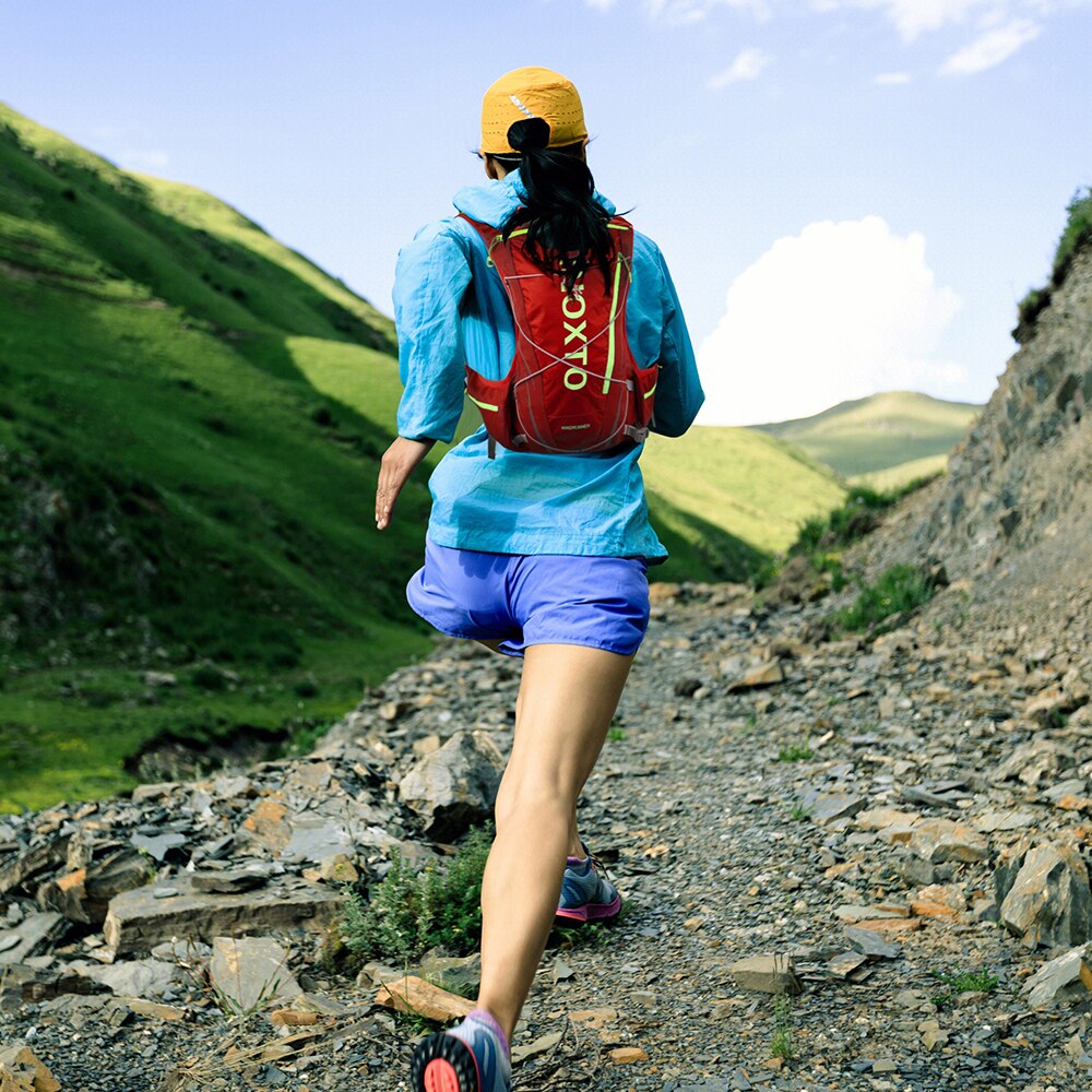 Chaleco de hidratación para correr de 8L, mochila para hombre y mujer, bolsas de agua para deportes al aire libre, Maratón, trotar, senderismo, mochila