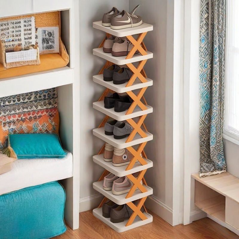 Schoenenrekken Opbergorganisator Afneembare schoenenrekken Bespaart familiehuishoudrek Meerlaags eenvoudige schoenenplank Kleurkast