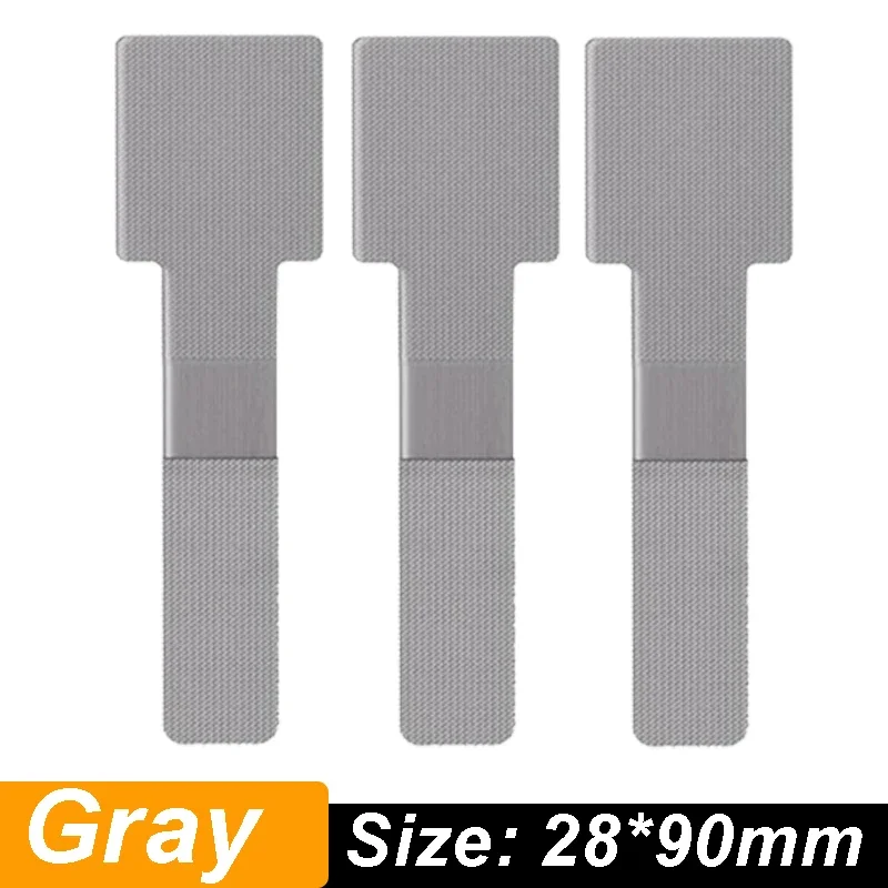 Adjustable Cable Organizer Desk Wire Winder Reusable Cable Tie Organizer Self Adhesive Cord Rope Holders Cord Protection Straps: silver / 1m