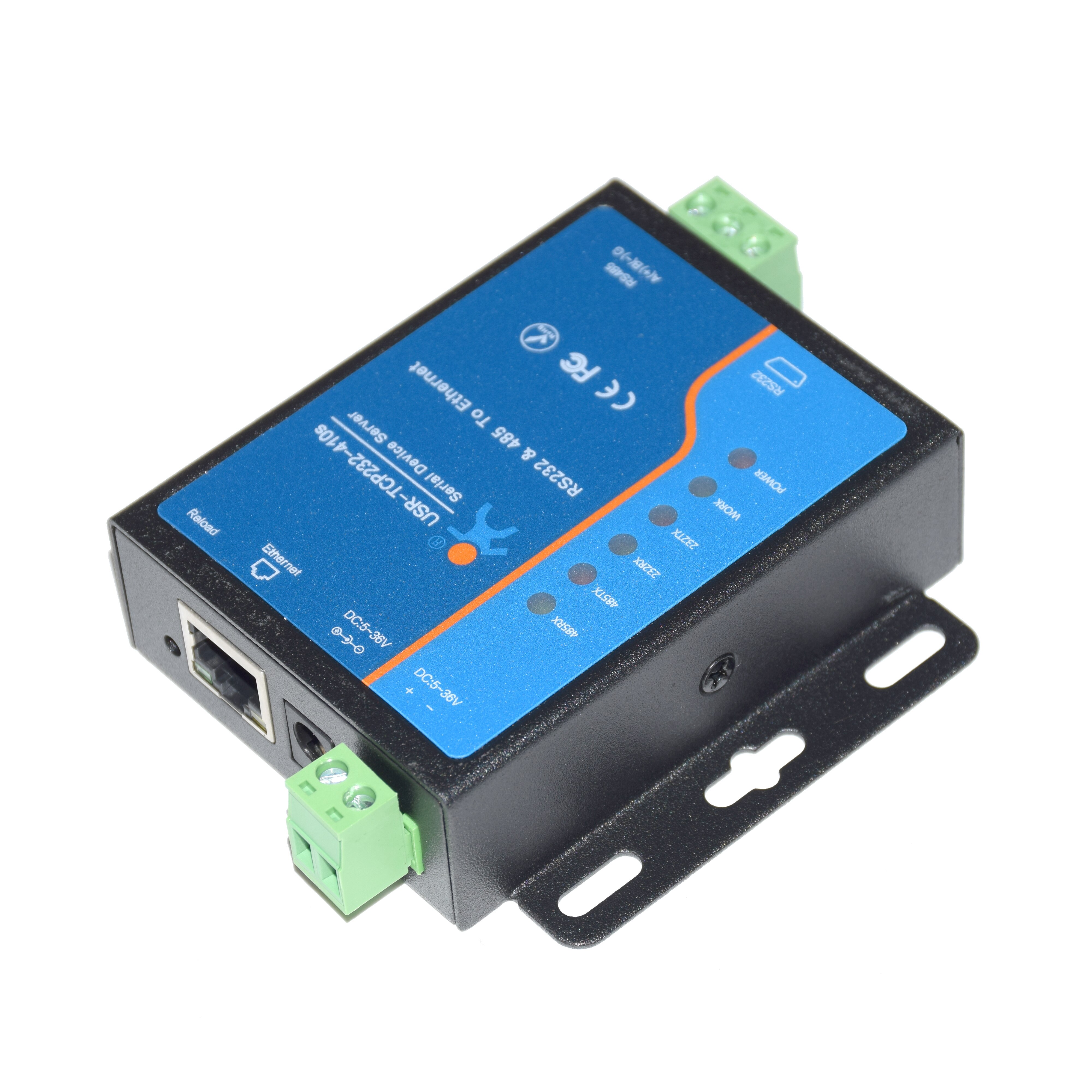 Puerto Serial de USR-TCP232-410s RS485 RS232 a convertidor de servidor Ethernet compatible con Modbus RTU a Modbus TCP Control de flujo CTS/RTS