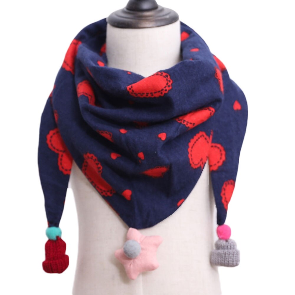 Foulard Triangle Enfant Automne Hiver - Coton Doux, Motifs Mignons (étoile, Lapin, Cactus, Marguerite)