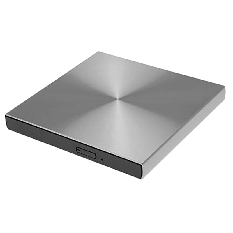 External CD DVD Drive USB3.0 DVD Burner CD-ROM Player for Laptop MAC Win 10/8/7 / XP PC (Silver): Default Title