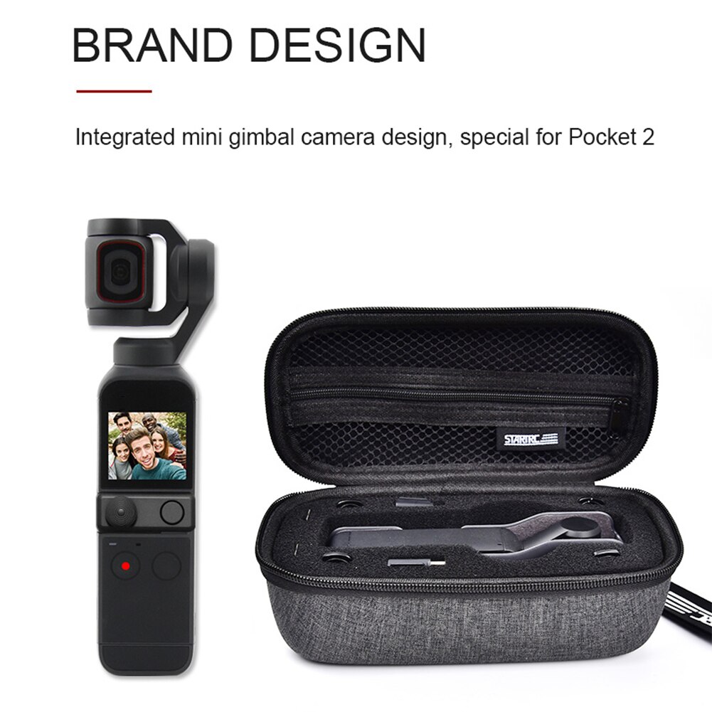 Stoßfeste, robuste und wasserdichte schutzhülle mit handschlaufe für dji osmo pocket 2
