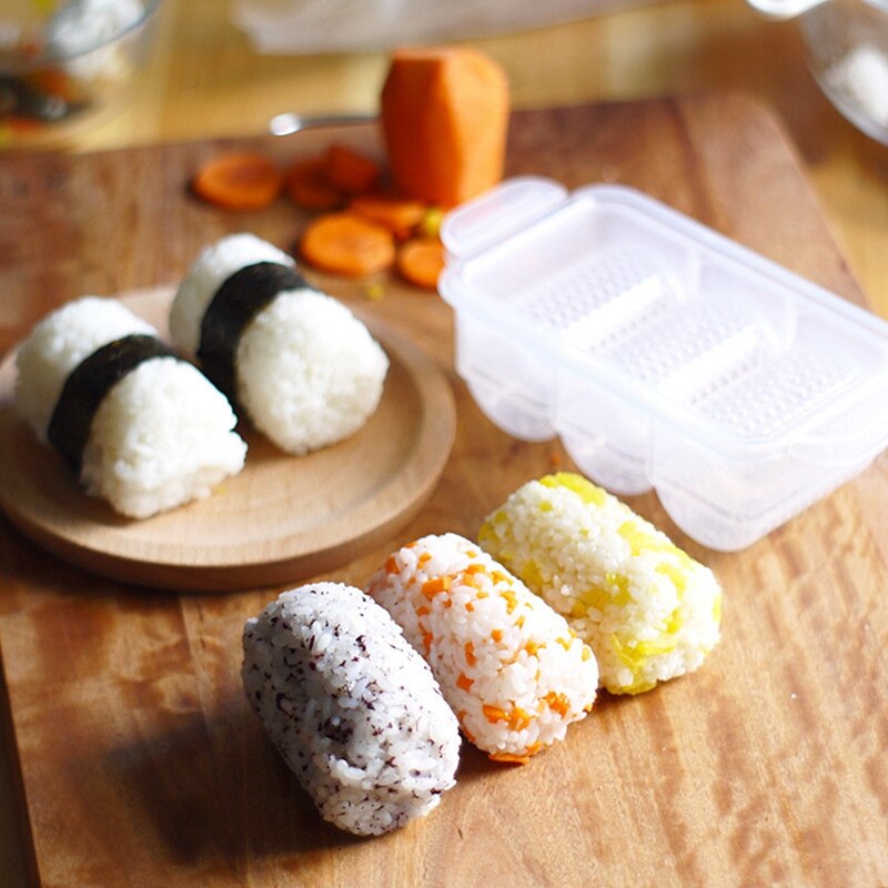 Sushi Mold 3 Grids Vakken Transparante Thuis Diy Maker Non Stick Druk Bento Tool Keuken Sushi Tool