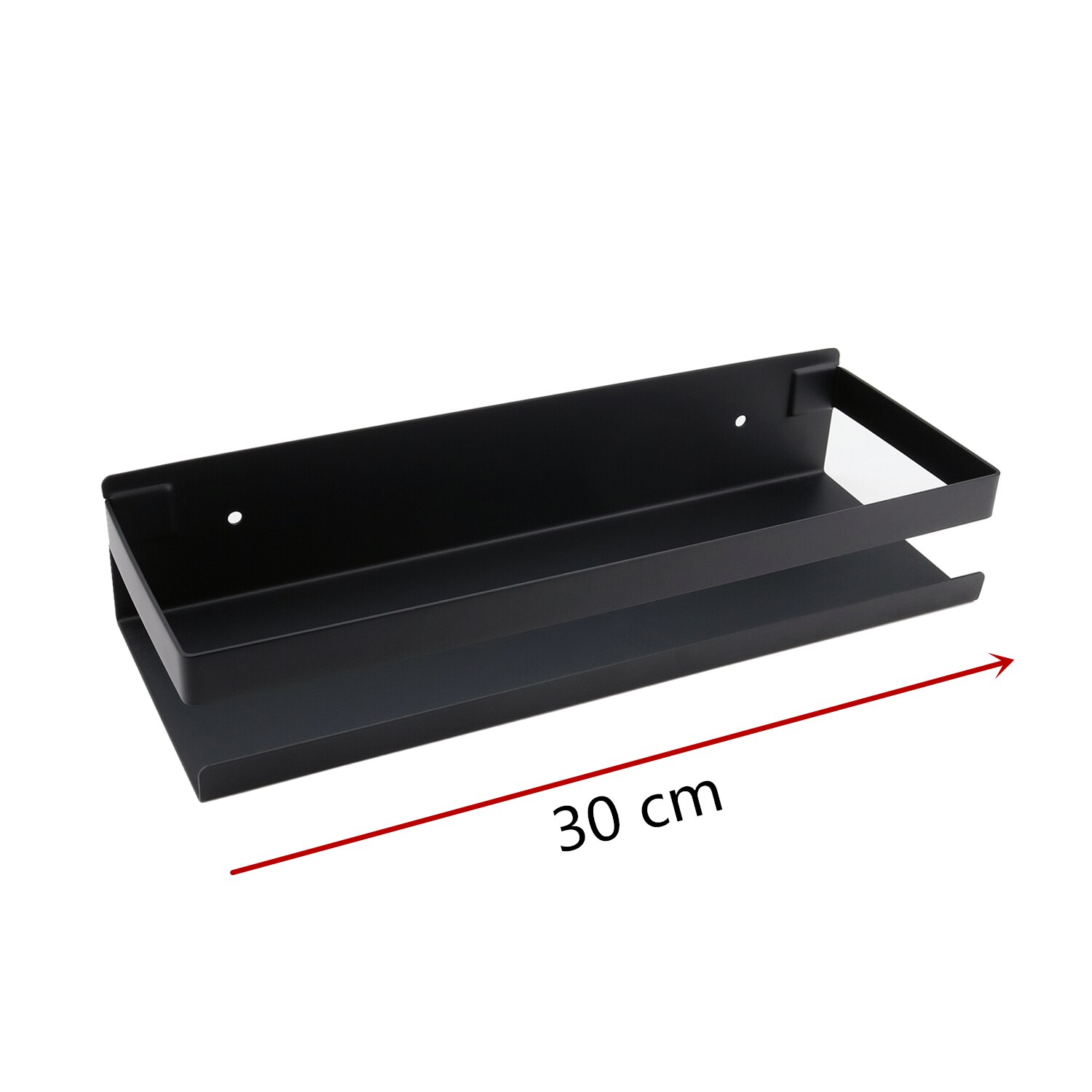 Badkamer Hradware Accessoires 20-50Cm Moderne Matte Black Badkamer Hoek Planken Keuken Wandplank Douche Shampoo Magazijnstelling: Black  30cm