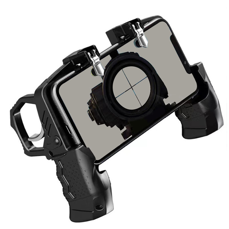 STONEGO Multifunktionale Universal Mobile Gamepad Controller Joystick Trigger Gamepad Für Handy Schießen Spiel Hilfs: Black
