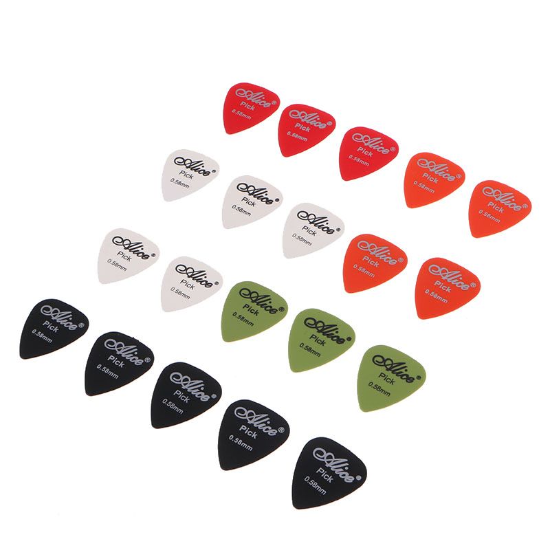 20 stk. 0.58mm glatte nylon gitarplekter plekter plekter holdbarhet