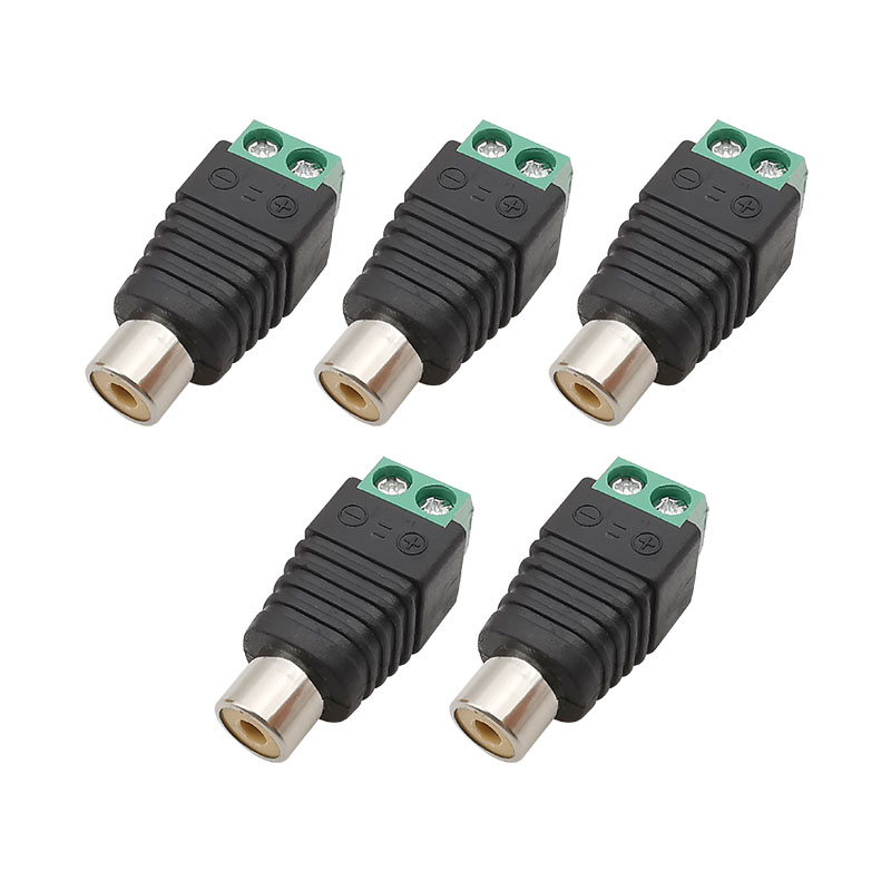 RCA Stecker & RCA Buchse Schraube Terminal Block Adapter RCA AV Audio- Video CCTV Kamera Lautsprecher Draht Kabel Anschlüsse: Orange