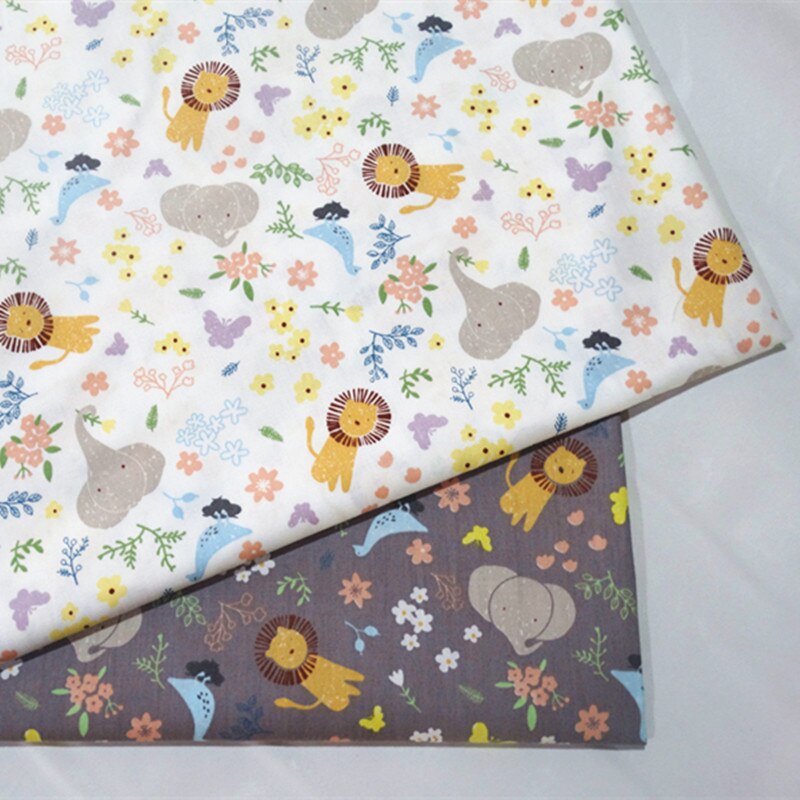 Lion impression tissus à la main tela algodon bricolage couture Patchwork bébé robe poupée lit couture vêtements tissu coton sergé tissus