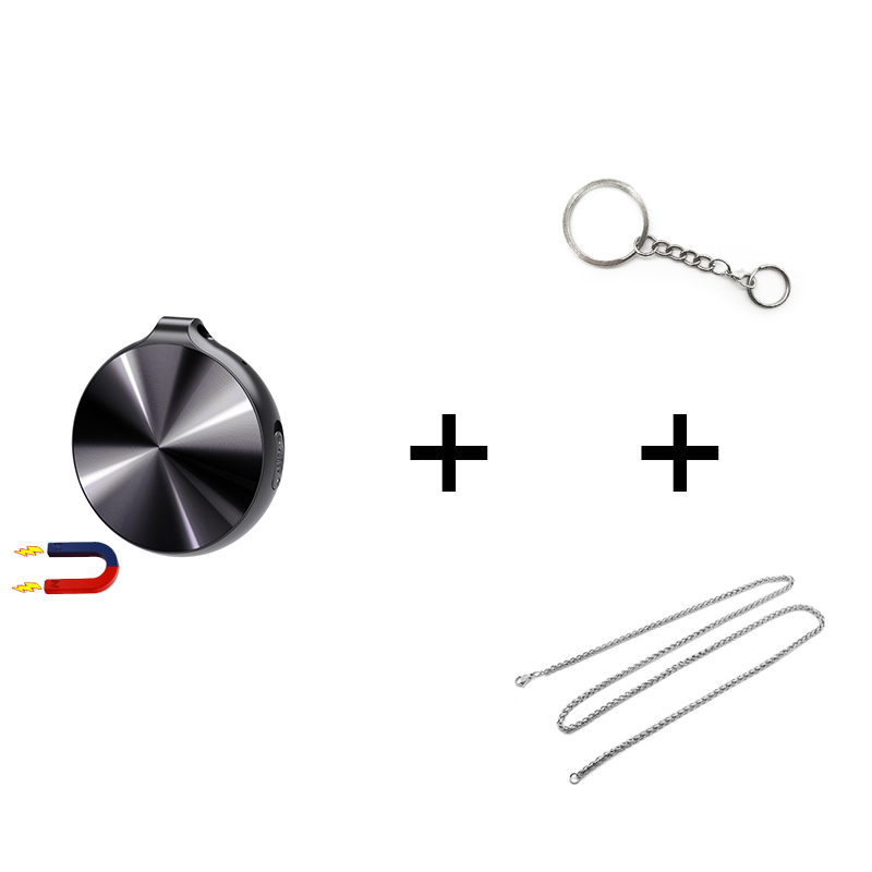Mini Voice-Activated Recorder Digitale Opname Luisteren Apparaat afluisterapparatuur verborgen spion Geluid Professionele Dictafoon Audio Micro Kleine Ketting Speler: Donkergrijs