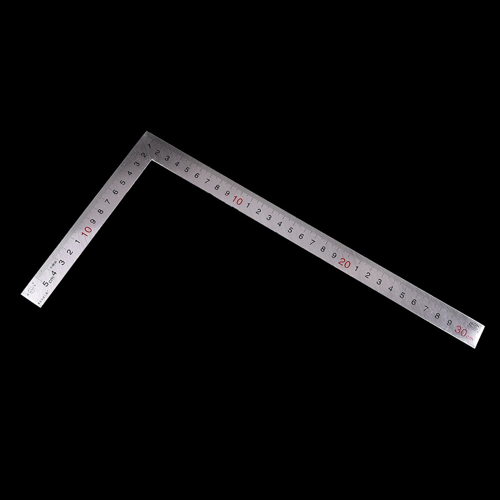 150x300mm 90 Degrees Ruler Angle Metric Mitre Square Ruler School Office Stationery Stainless Steel Ruler Measuring Tool