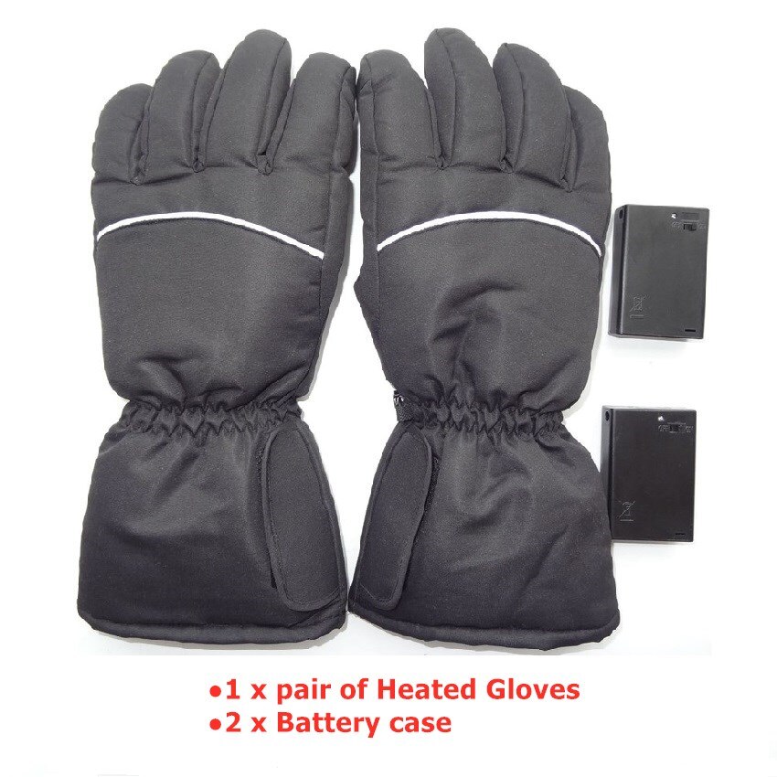 Winter Elektrische Verwarmde Handschoenen Waterdicht Winddicht Touch Screen Motorfiets Skiën Handschoenen Usb Powered Verwarmde Handschoenen Voor Mannen Vrouwen: B no battery