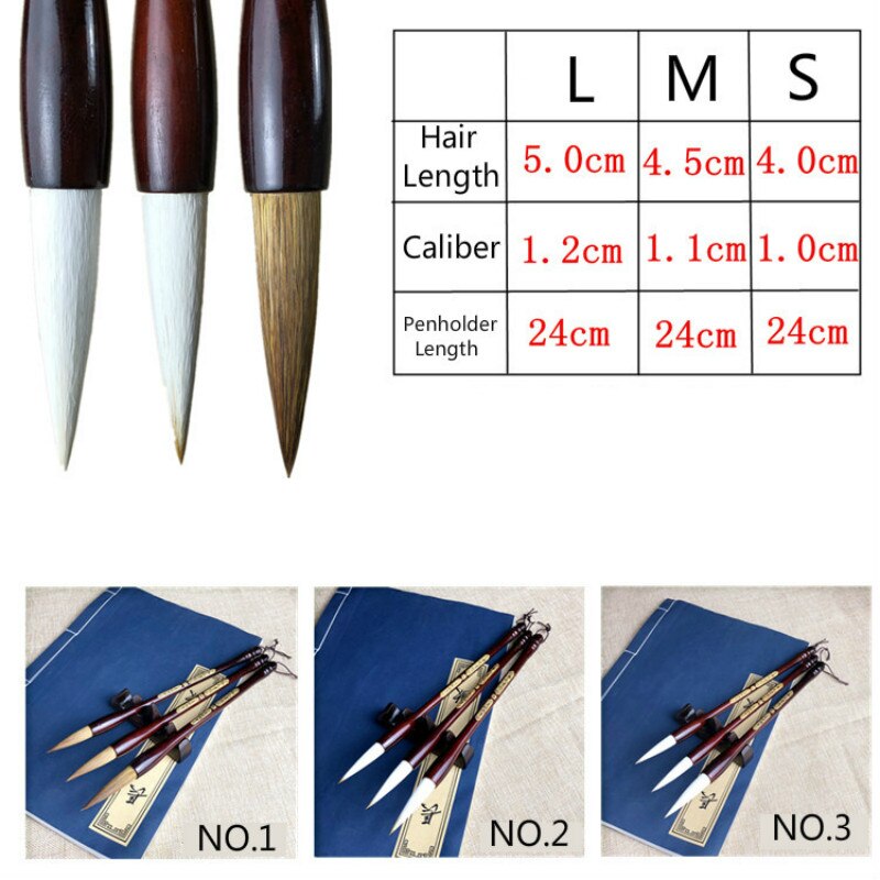 Chinese Calligraphy Pen Set Caligrafia Weasel Multiple Hair Writing Brush Chinese Writing Painting Brush Canetas Box Set
