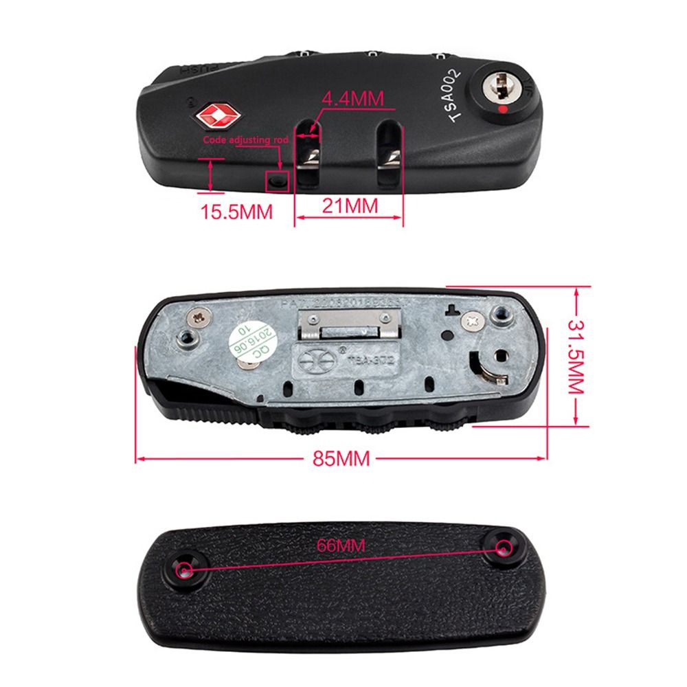 3 Digit Combination Password Lock Steel Wire Security Lock Suitcase Luggage Coded Lock Cupboard Cabinet Locker Padlock Bag Lock