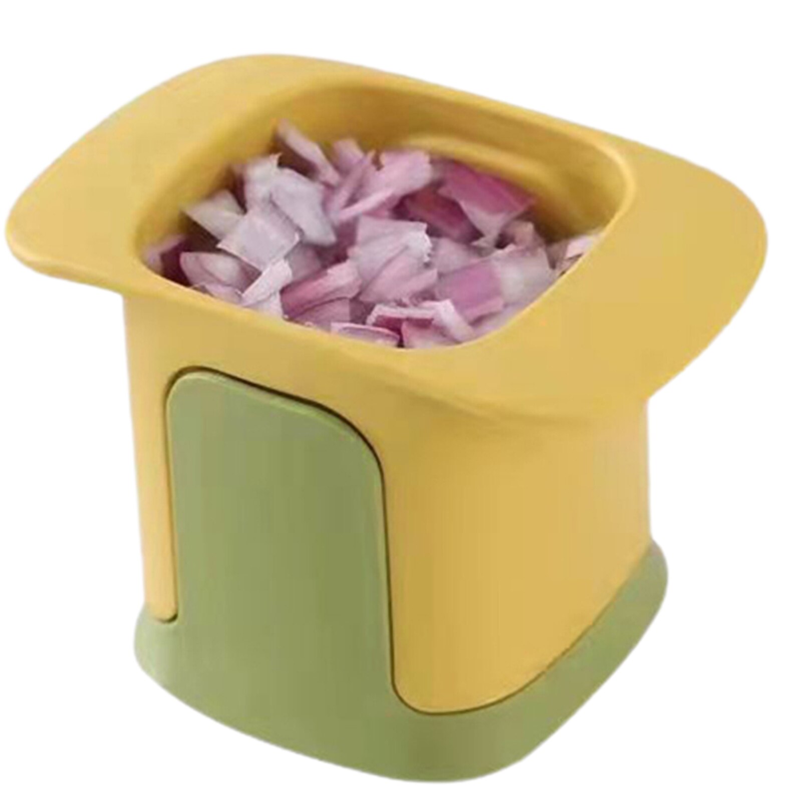 Kitchen Dicing Machine Hand Pressure Cutter Multifunctional Tool for Vegetables Ergonomic Handles for Onions Garlic EIG88: YELLOW