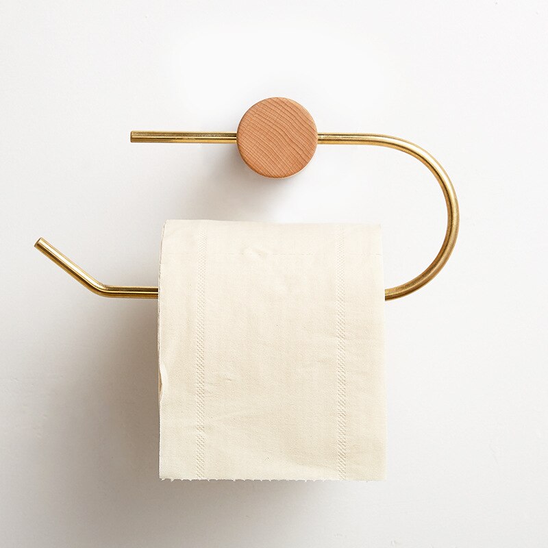 Présentoir en bois porte-rouleau papier | Distributeur, , pour la salle de bain, les toilettes domestiques