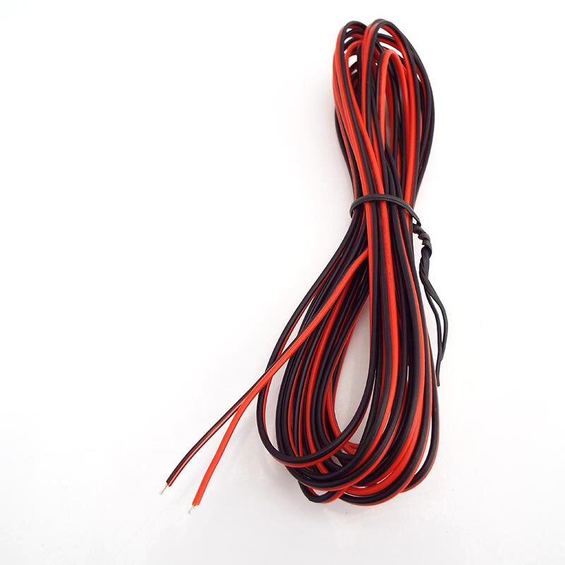 2pin DC power supply Extension diy Connector 22awg Cable red electric Wire Insulated PVC Line For 5050 3528 LED Strip light P1